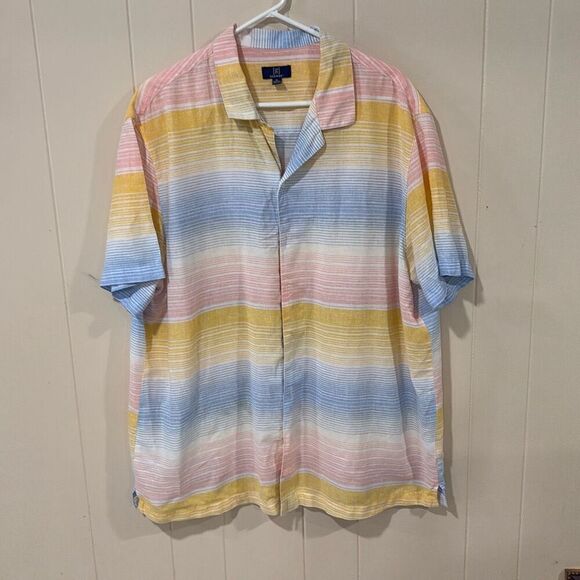 Men’s, George, Button Front Shirt, Casual, Plaid, XL, Short Sleeves - Picture 2 of 7